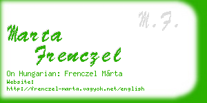 marta frenczel business card
